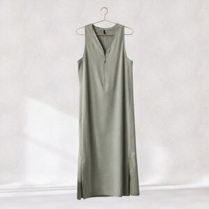 Lululemon Sleeveless Zip-Front Midi Dress – Sage Green | Size 12
